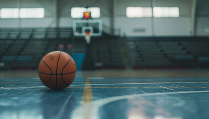 basketball in the court