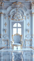 A Refined and Opulent Rococo Style Room