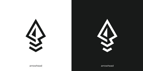 Simple Abstract Spear Arrowhead Logo Design with Modern Style. Icon, Symbol, Logo, Design Template.	
