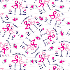Flamingo love pattern