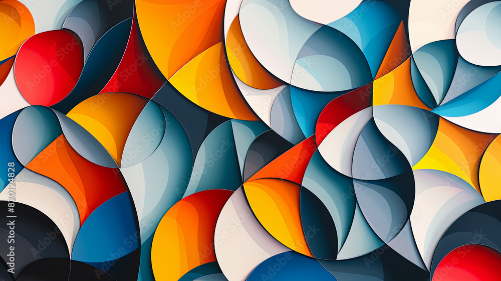 Poster abstract colorful background with overlapping circles. vector illustration. eps 10