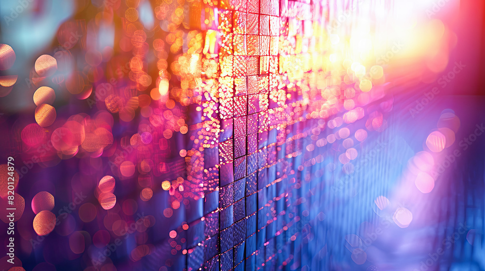 Poster abstract background with abstract composition with light reflecting off a textured metallic surface,