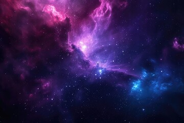 Colorful galaxy with stars and planets in motion