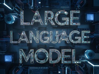 Large Language Model Digital Illustration with Circuitry Elements
