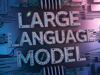 Large Language Model Digital Illustration with Circuitry Elements