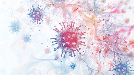 Illustration of a virus .