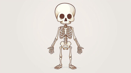 Illustration of a cartoon skeleton.