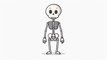 Illustration of a cartoon skeleton.