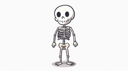 Illustration of a cartoon skeleton.