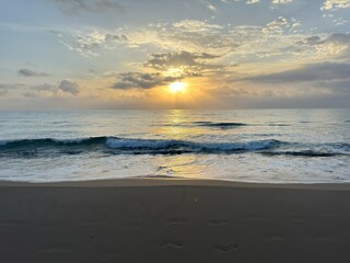 Mediterranean sunrise on a spring morning.