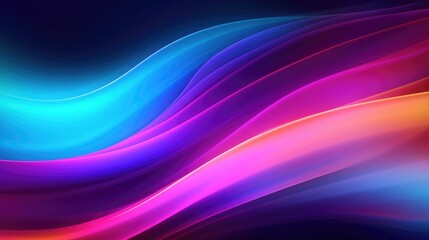 Fototapeta premium Abstract neon wave background with blue and pink hues