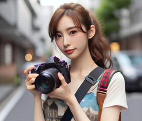 スナップ写真を楽しむフォトグラファー