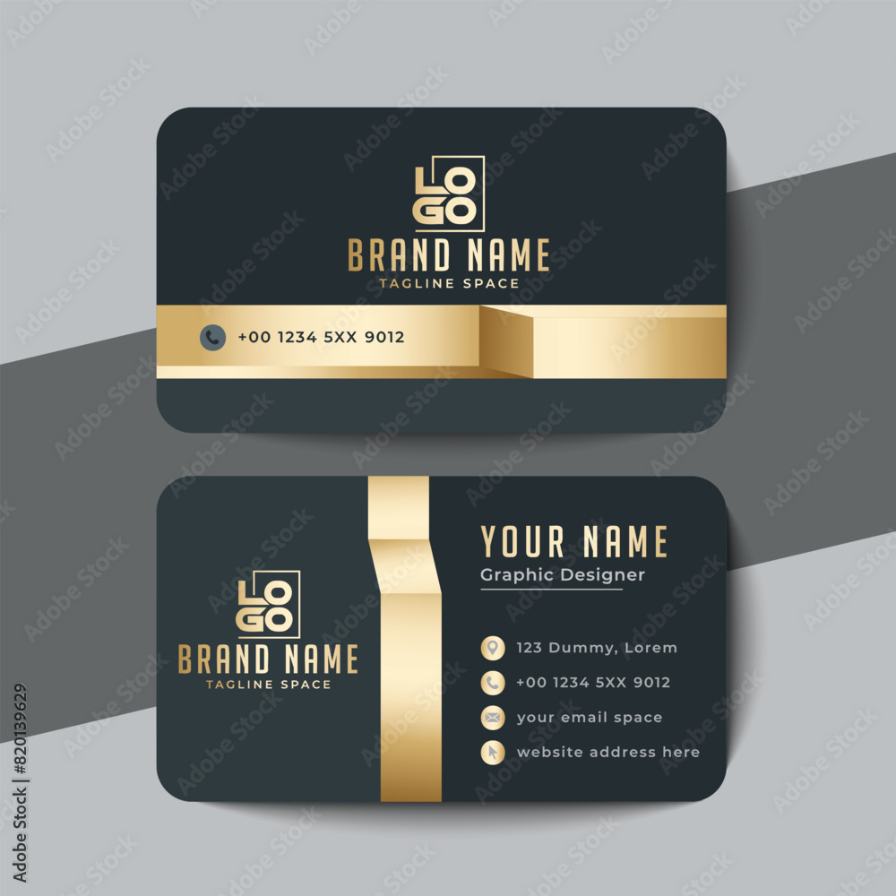 Fototapete modern business card - creative and clean business card template. luxury business card design templa