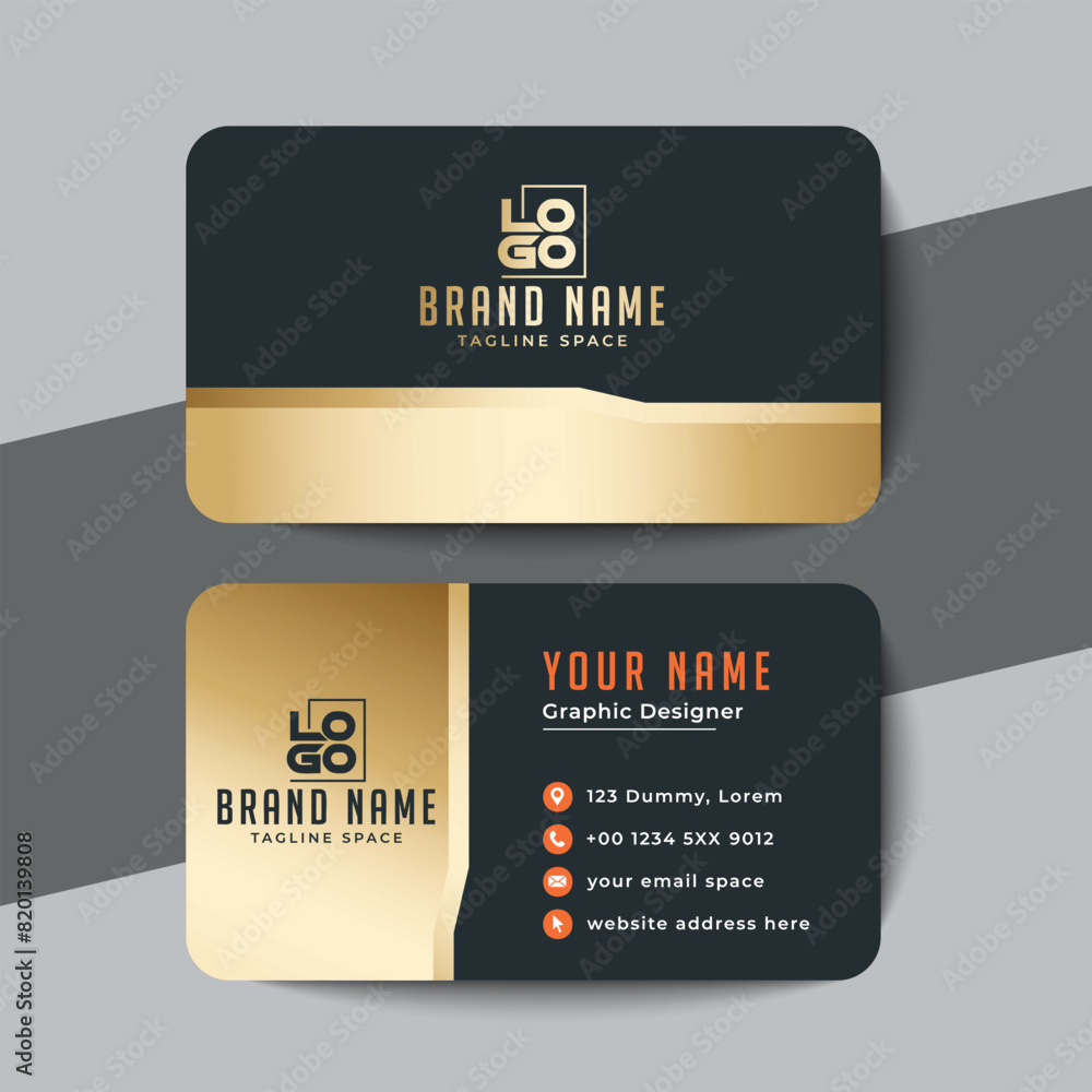 Fototapete modern business card - creative and clean business card template. luxury business card design templa