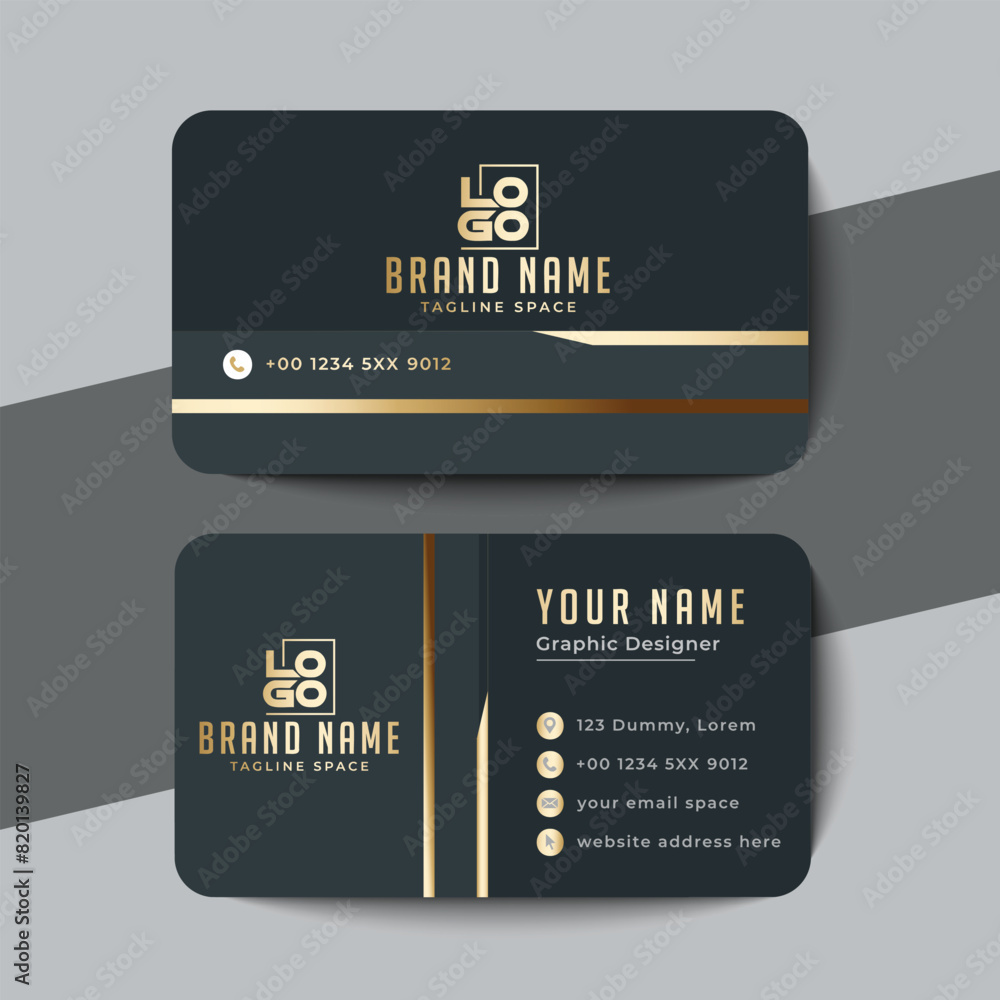 Fototapete modern business card - creative and clean business card template. luxury business card design templa