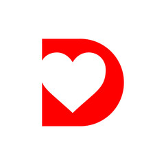 D with heart icon