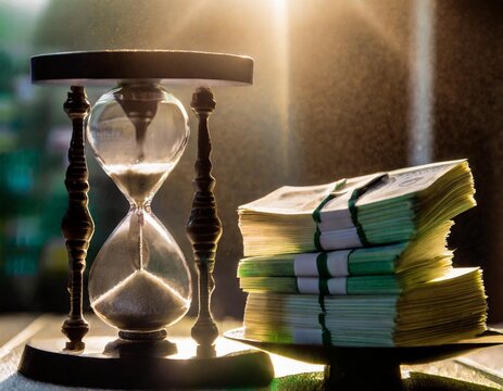 Visual showing that time is more valuable than money