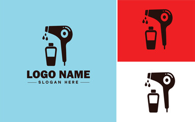 beauty salon icon Hair salon Beauty parlor Spa flat logo sign symbol editable vector