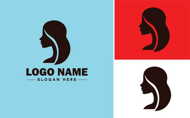 beauty salon icon Hair salon Beauty parlor Spa flat logo sign symbol editable vector