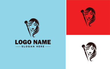 beauty salon icon Hair salon Beauty parlor Spa flat logo sign symbol editable vector