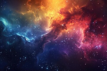 Fototapeta premium Beautiful cosmic background with nebulas