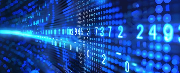 Fototapeta premium blue binary code
