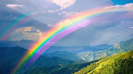 Rainbow in the mountainsRainbow in the mountains