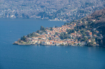 Fototapeta premium Aerial view of Torno