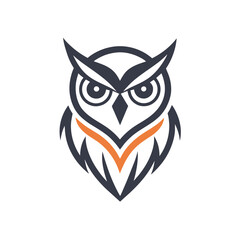 Minimalist Owl icon vector illustration 