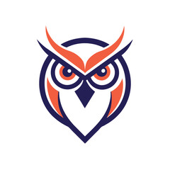 Naklejka premium Minimalist Owl icon vector illustration 