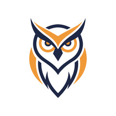 Minimalist Owl icon vector illustration 