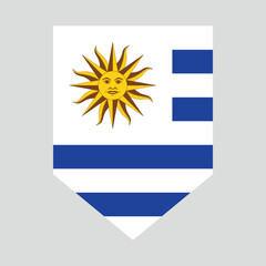 Obraz premium Uruguay Flag in Shield Shape Frame
