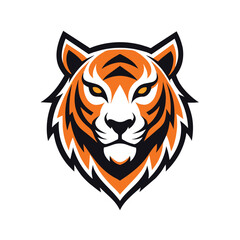 Minimalist tiger head logo icon vector