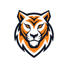 Minimalist tiger head logo icon vector
