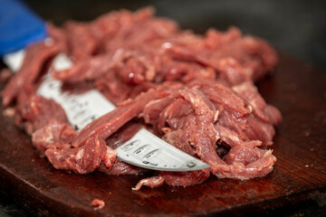 Fresh raw beef filet mignon