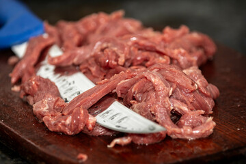 Fresh raw beef filet mignon