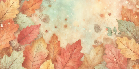 Autumn background with leaves.AI