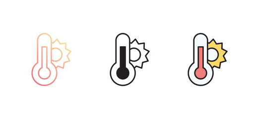 Global Warming icon design with white background stock illustration