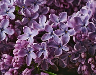 dunkel lila Flieder blüten als Hintergrund vollbild 