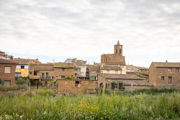 a view of Erla village, comarca of Cinco Villas, province of Zaragoza, Aragon, Spain