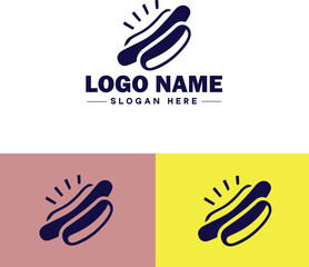 Obraz premium hot dog icon Frankfurter Wiener Sausage flat logo sign symbol editable vector