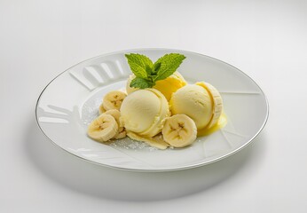 banana ice cream. bananas foster, classic american dessert