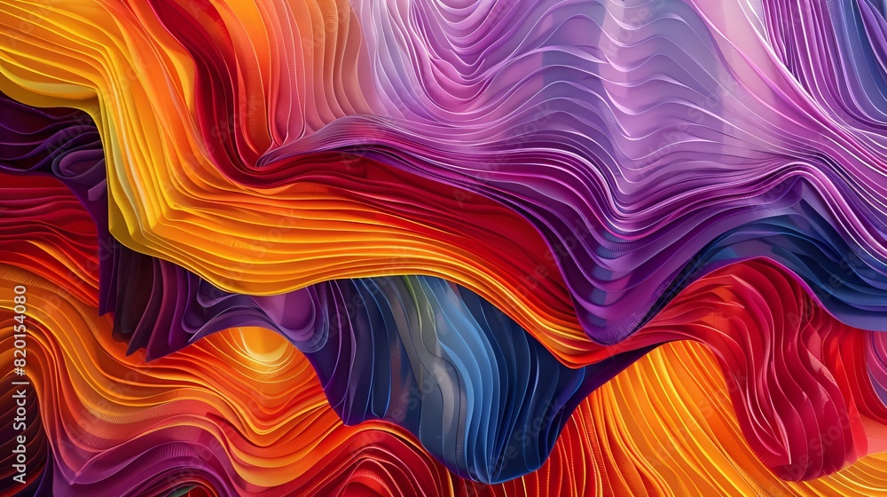 Poster vibrant lines dance across a vibrant abstract backdrop, creating a mesmerizing visual spectacle.