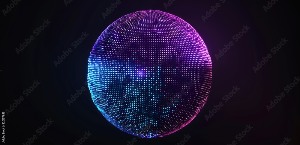 Poster symbolizing global unity, an image shows earth surrounded by luminous rays, signifying communication