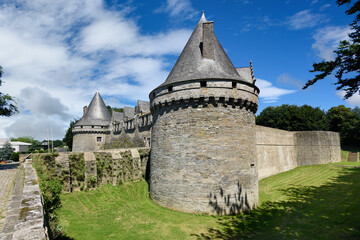 Rohan castle in Pontivy, Brittany, France