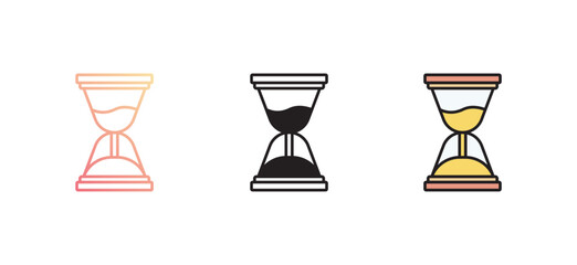 Hourglass icon design with white background stock illustration