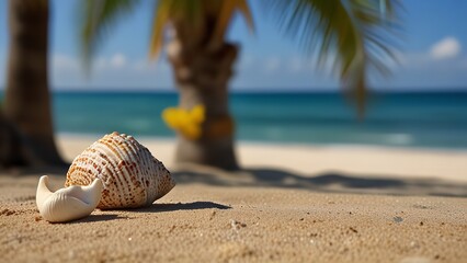 Obraz premium shell on the beach 