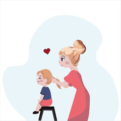 mother and her daughter/ mother's day