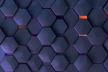 Fototapeta premium Vibrant Hexagonal Kaleidoscope on Mysterious Black Canvas