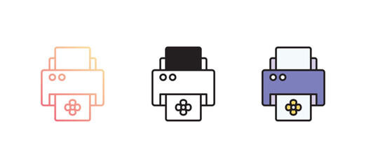 Printing icon design with white background stock illustration